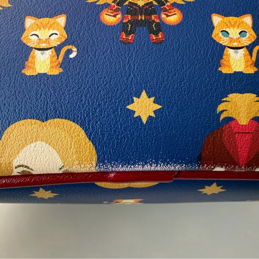 EUC Loungefly Marvel Captain Marvel Mini Backpack Chibi Goose Cat Flerken - Picture 9 of 11